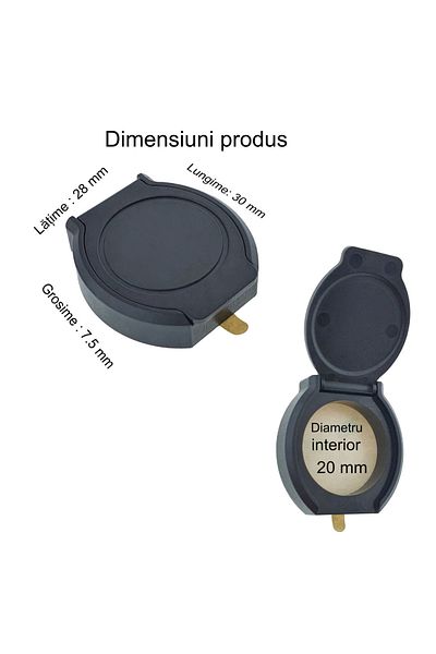 OEM Webcam cover, with cover, 30 x 28 mm, inner diameter 20 mm, black