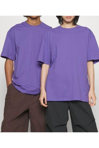 FİTGO Комплект от 2 тениски с нулева яка и голям размер