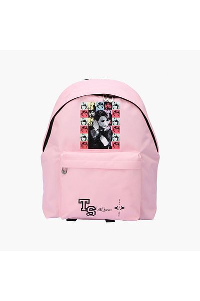 Celebrtyicons Swifties Print Backpack with Adjustable Straps and Zip Closure - 30x12x40 cm