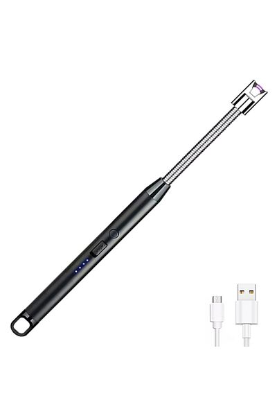 Aptel Compact plasma lighter, USB charging, plastic/stainless steel, 25.5 cm