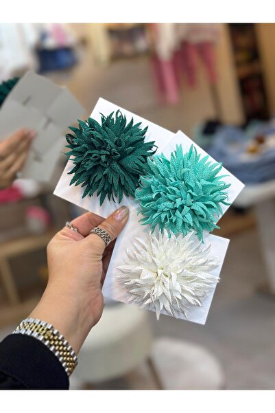 ArdenKids 3'lü Green Saçak Klips Toka Set