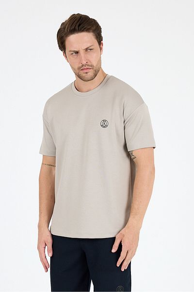 Rodi Oversize Crew Neck Short Sleeve Men's T-Shirt Loose Casual Fit, Summer Men's Basic T-Shirt 7840