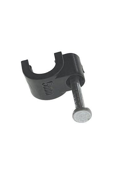 Lanberg Cutie cu 100 de cleme de cablu de 5 mm, Lanberg 41827, pentru prindere și fixare, negre