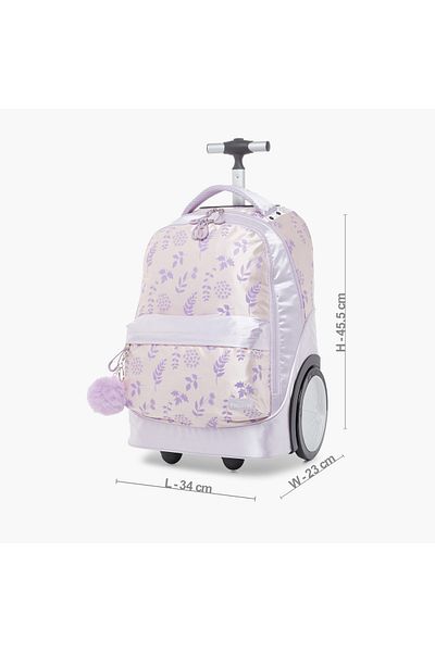 Disney All-Over Frozen Print Trolley Bag with Retractable Handle and Zip Closure - 18 inches