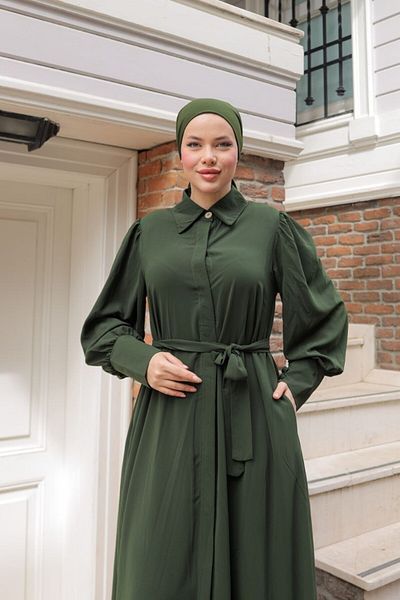 Nissra Ankanoor Hidden Placket Buttoned Ferace Anka 255044