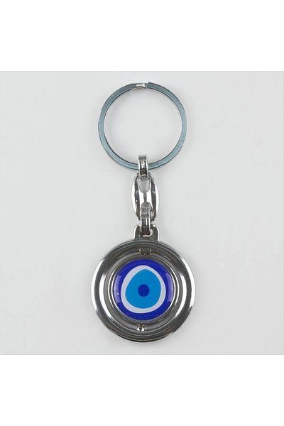 Enseb Metal Keychain with Evil Eye Figure