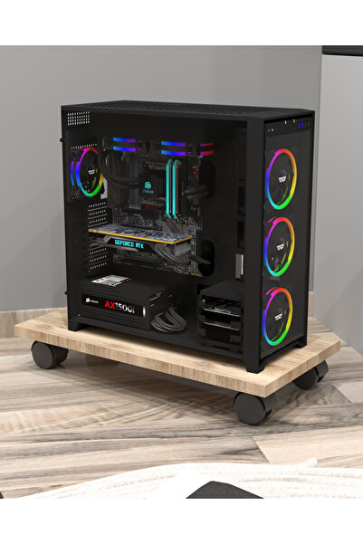 KONAK EV EŞYALARI Bilbo MDF Kasa Taşıyıcı,MDF,Bilgisayar Kasa Taşıyıcı,Tekerl...