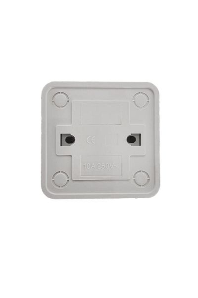 flores Simple switch with indicator light, FE-40446, surface mounting, 10A 250V, 70x70x36mm, white