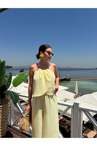 ESRAHELVACI Casual Summer Suit with Rope Strap
