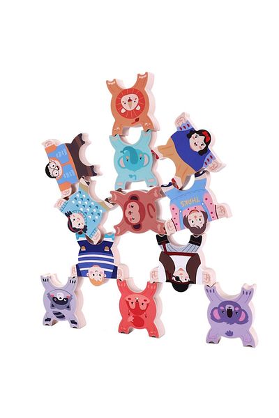tumama Interactive Game with Figurines, 12 Pieces, Puzzle, Non-Toxic Material, Stimulates Imagination and D