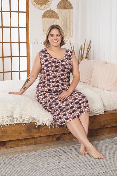 Asel Γυναικείο φόρεμα με λουλουδάτο σχέδιο Plus Size Lycra Βαμβακερό Βαμβακερό