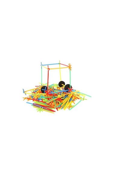 SMARTIC Straw Building Set, for Children, 238 Elements, Multicolor, 3 Years+