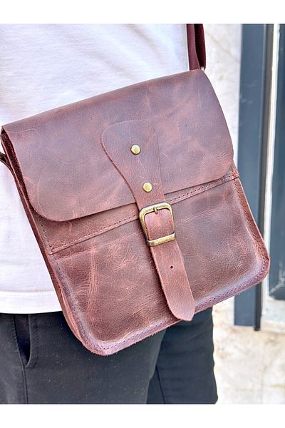 Fil Deri Genuine Leather - Magnetic - Modern Design - Shoulder Bag 1004