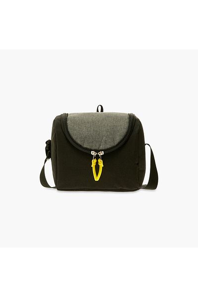 Juniors Solid Insulated Lunch Bag with Zip Closure and Adjustable Strap