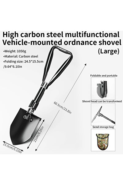 Choice1 1 قطعة مجرفة هندسية قابلة للطي كبيرة الحجم متعددة الوظائف مجرفة تخييم...
