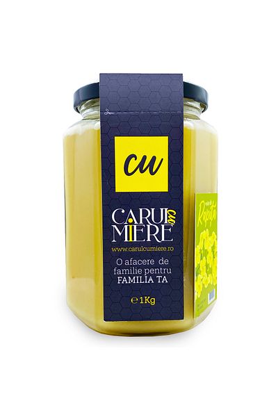 CARUL CU MIERE Honey, Rapeseed, raw, Carul cu Miere, 1kg