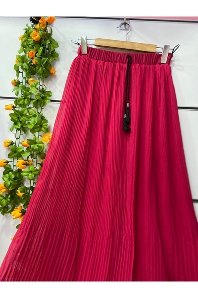 edu collection Piliseli şifon etek