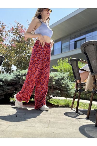boutich Women's Patterned Cotton Palazzo Pants