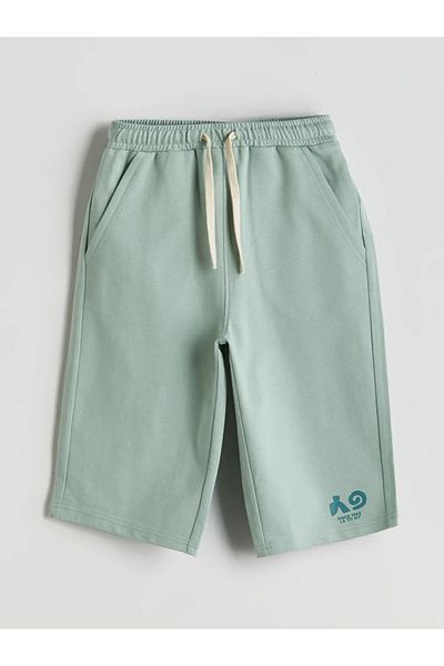 LC Waikiki Lcw Kids Green Elastic Waist Boys Shorts