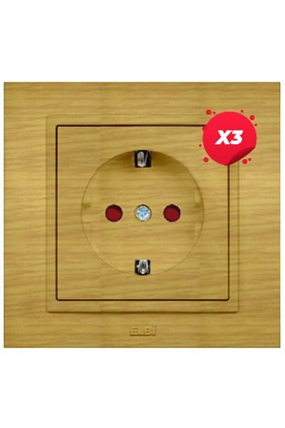 ELBI ELECTRIC X3 - Zena Maple Child Protection Socket CP ST