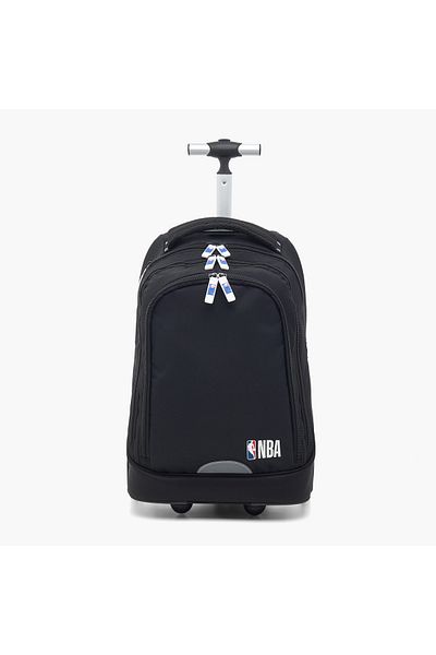 NBA Solid Trolley Bag with Retractable Handle and Zip Closure - 18 inches