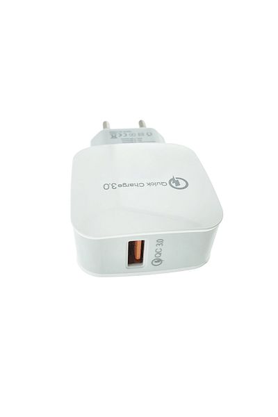 OEM Încărcător rapid de rețea, cu un port USB, QC 3.0, 3.4A, alb