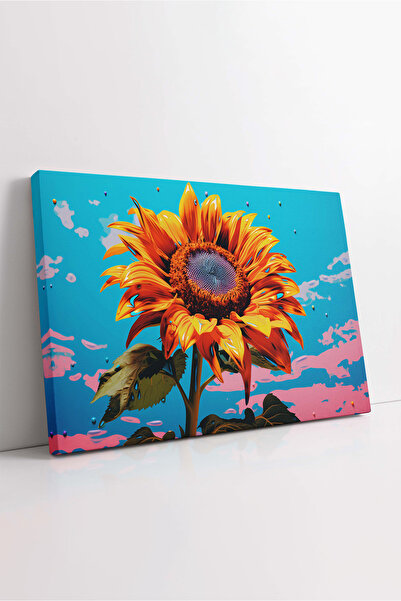 KOSS Dijital Pictură pe pânză cu flori de lună, pictură pe pânză cu design cu...