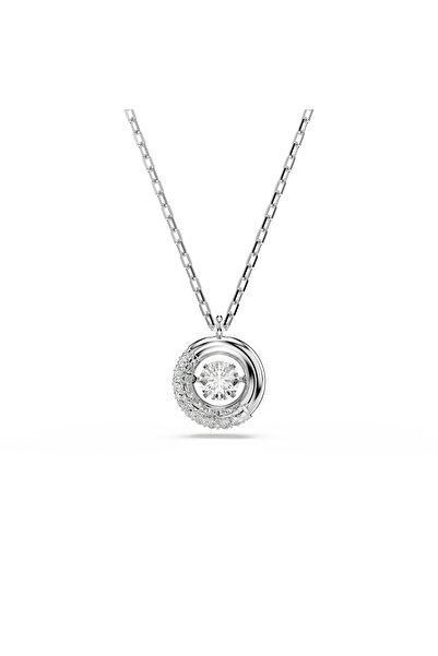 Swarovski Dextera Kolye, Yuvarlak kesim, Beyaz, Rodyum kaplama