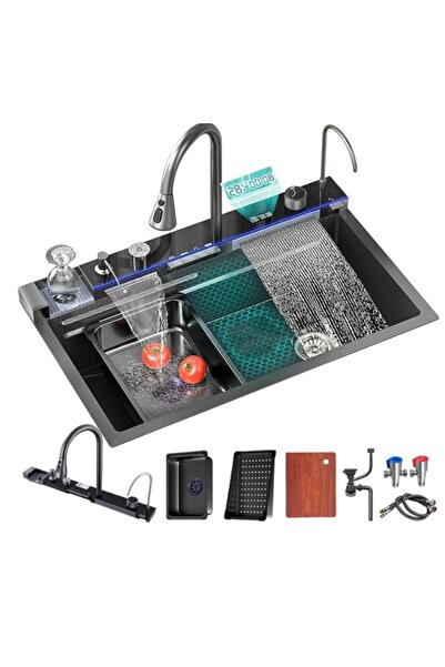 Z Zeleno Chiuvetă multifuncțională din oțel inoxidabil cu afișaj digital