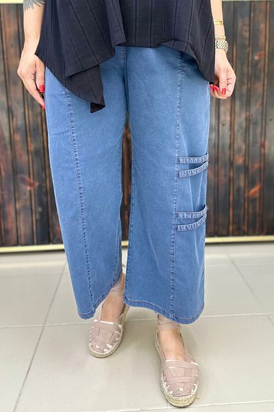 GÖKSEL Button Detail Thin Jeans Large Size