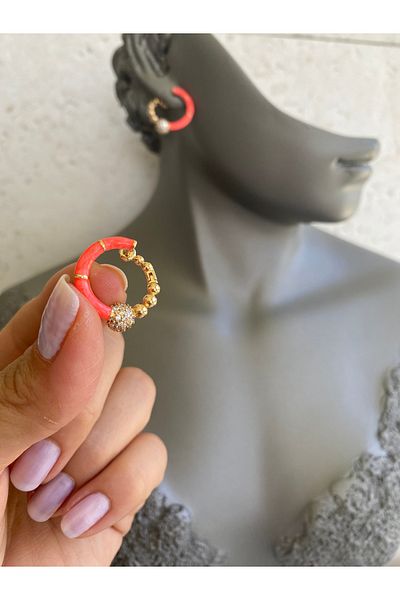 Lucios Golden Crafted Topcuk Detail Ring Earring
