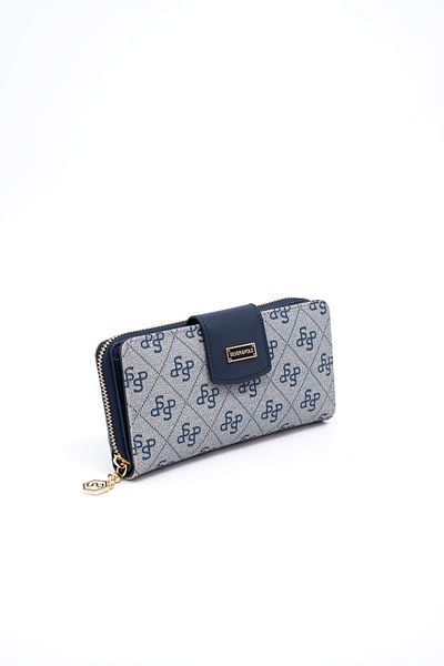 Silver Polo WALLET/LOGO PRINTEDSilver Polo BLUE Wallet & Card Holder