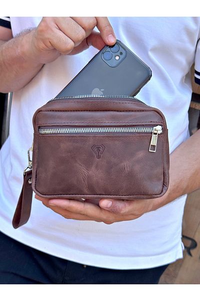 Fil Deri Genuine Leather - Hand Grip Tape - Handcuff - Zippered Wallet 1001