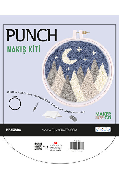 TUVA ΚΙΤ ΚΕΝΤΗΜΑΤΟΣ ΠΑΝΤΣ ΧΟΥΝΤ-ΜΑΝΖΑΡΙ " (Punch Embroidery Kit-Manzara) - Th...