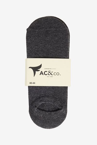AC&Co / Altınyıldız Classics Мъжки сиви памучни чорапи тип „маратонки“, чифт от 5 броя