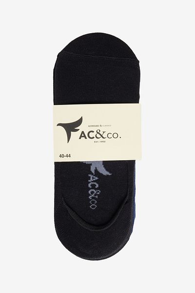 AC&Co / Altınyıldız Classics Мъжки черно-тъмносини памучни чорапи-балерини, чифт от 5 броя