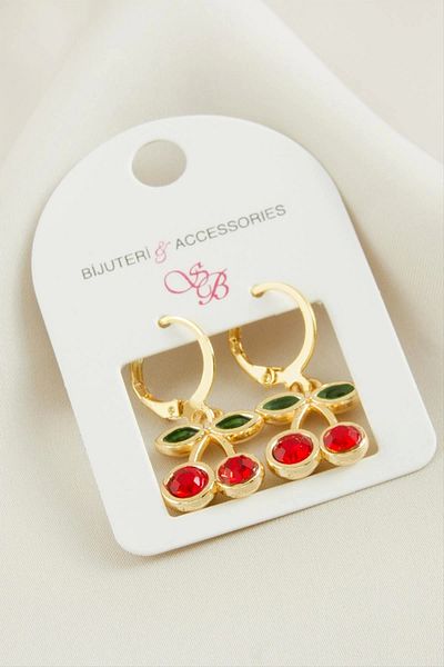 AC BOX Cherry Stone Earrings