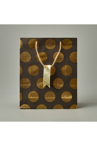 Genel Markalar KPMM Puantiyeli Hediye Çantası - Kahverengi - 26x10x32 cm