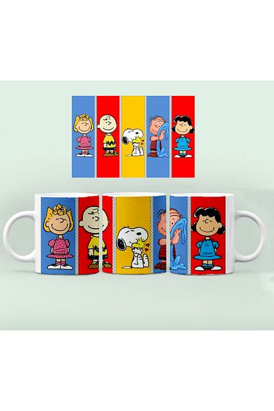 GünayStore Snopy Patterned Printed Cup Cup Coffee Tea Cup