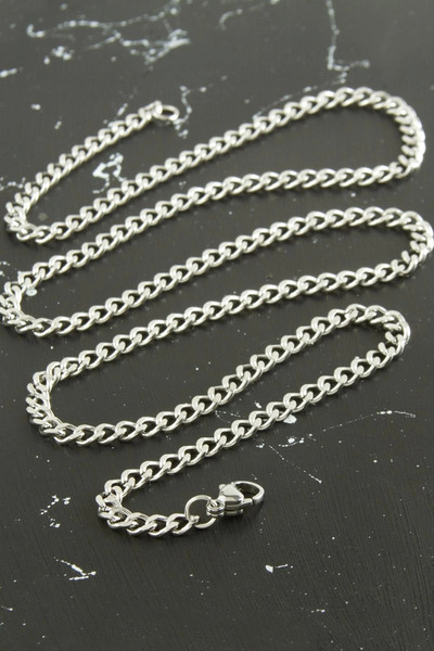 Eco Lounge Flat Chain Steel Necklace 55 cm