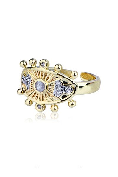 Klips Concept Eye Object Design Sparkling Adjustable Ring