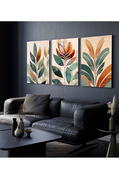 Hagen Pictură de perete Cadru Aspect Picturi de bucătărie Pictură modernă Pictură boemă Pictură de calitate premium Pictură din 3 piese