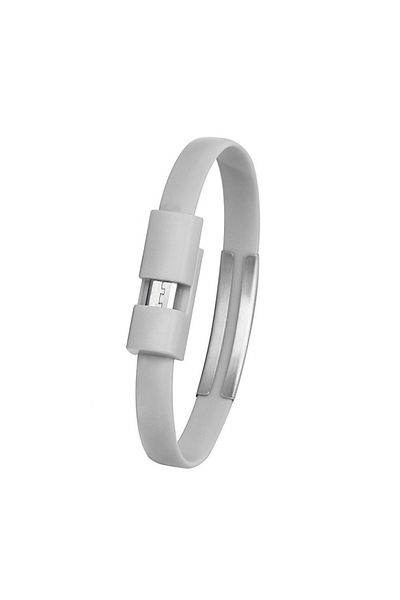 OEM USB 2.0 - microUSB charging and data cable, 20 cm, bracelet type, gray