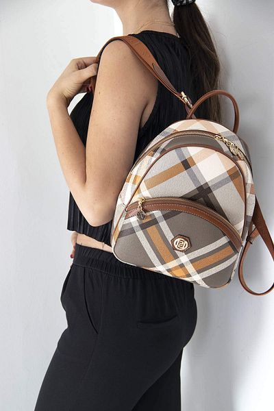 Silver Polo BACKPACK/PLAIDSilver Polo KHAKI Backpack