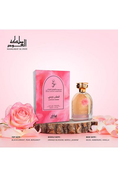 Mamlakt Al Oud Apa de parfum Cotton Wardi de Mamlakt al Oud, Femei, 100 ml