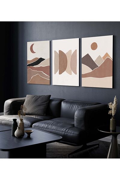 Hagen Pictură de perete Cadru Aspect Pictură Bucătărie Pictură din 3 piese Pictură Modernă Pictură Boemă Calitate Premium