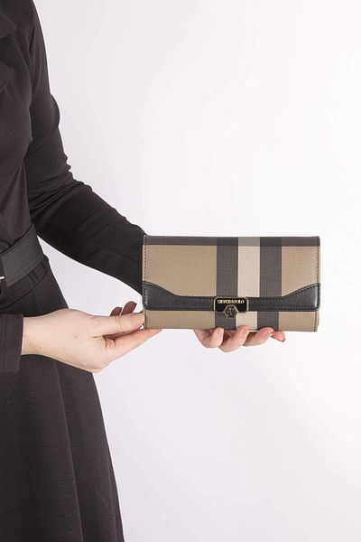 Silver Polo WALLET/PLAIDSilver Polo BROWN Wallet & Card Holder