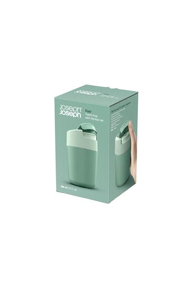 Joseph Joseph BPA-Free Leak-Proof Sipp Travel Mug with Flip Top Cap Green 340ml