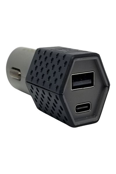Cat 2W Stylish Durable TPE Material Dual USB Power Delivery DC Car Adapter