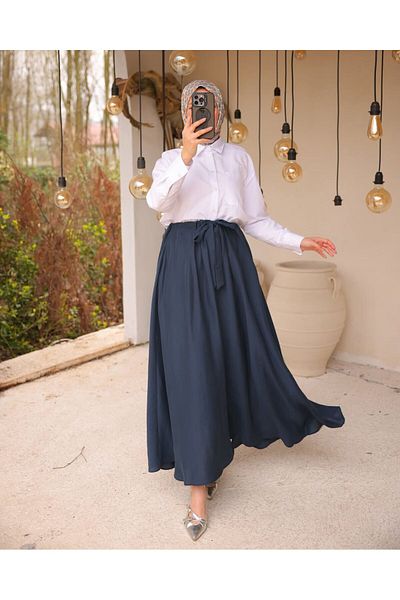 BWEST SEVDA Belly Tie Modal Skirt